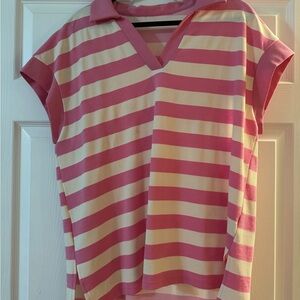 Striped Pink and White Top